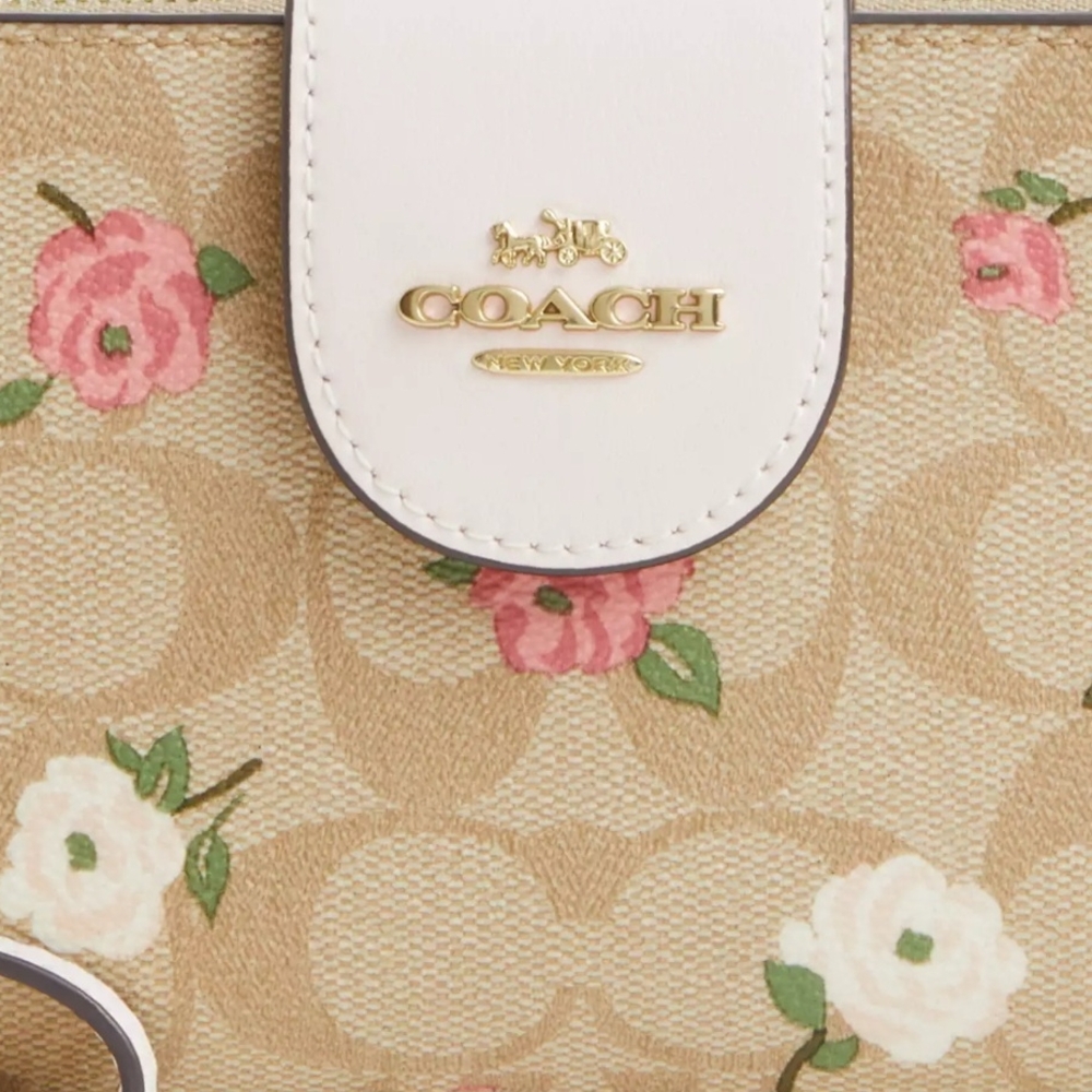 Coach Floral Canvas Wallet